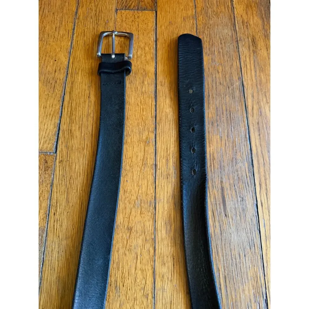 GAP 1969 Distressed Black Leather Belt Mens sz XL